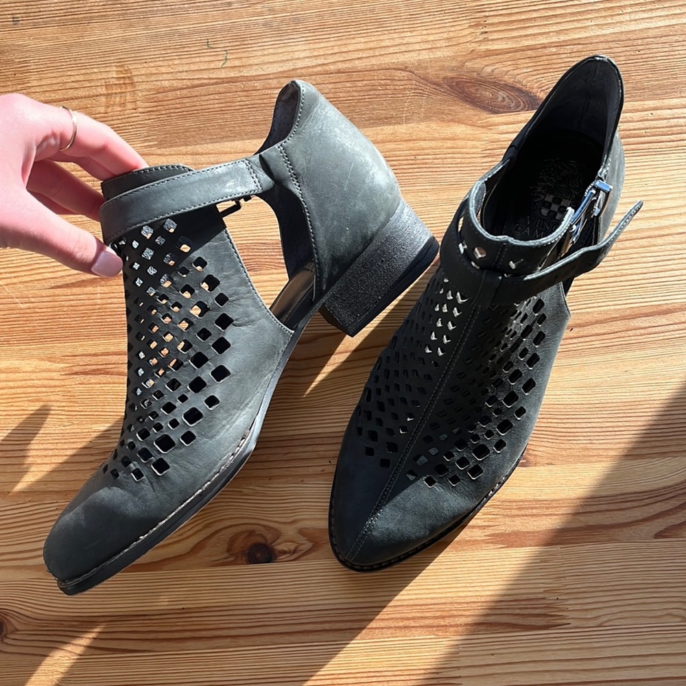 Gray Cut Out Cadey Booties
